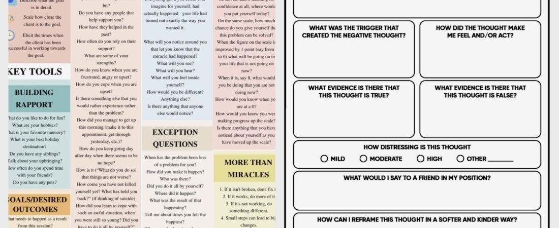 Cbt And Depression Worksheets – Free PDF & Printable Resources