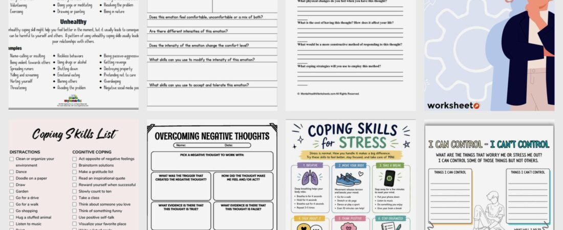 Coping Skills Worksheets For Teenagers – Free PDF & Printable Resources