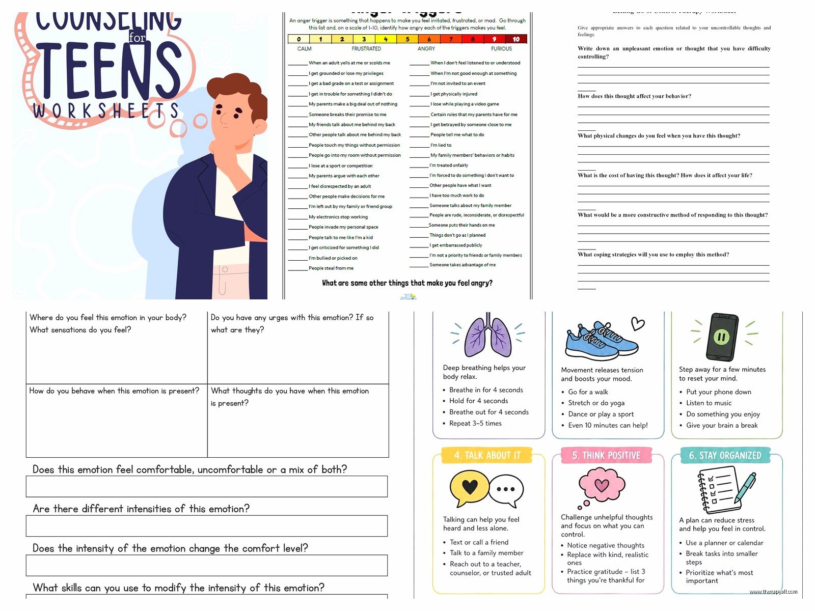Coping Skills Worksheets For Teenagers – Free PDF & Printable Resources