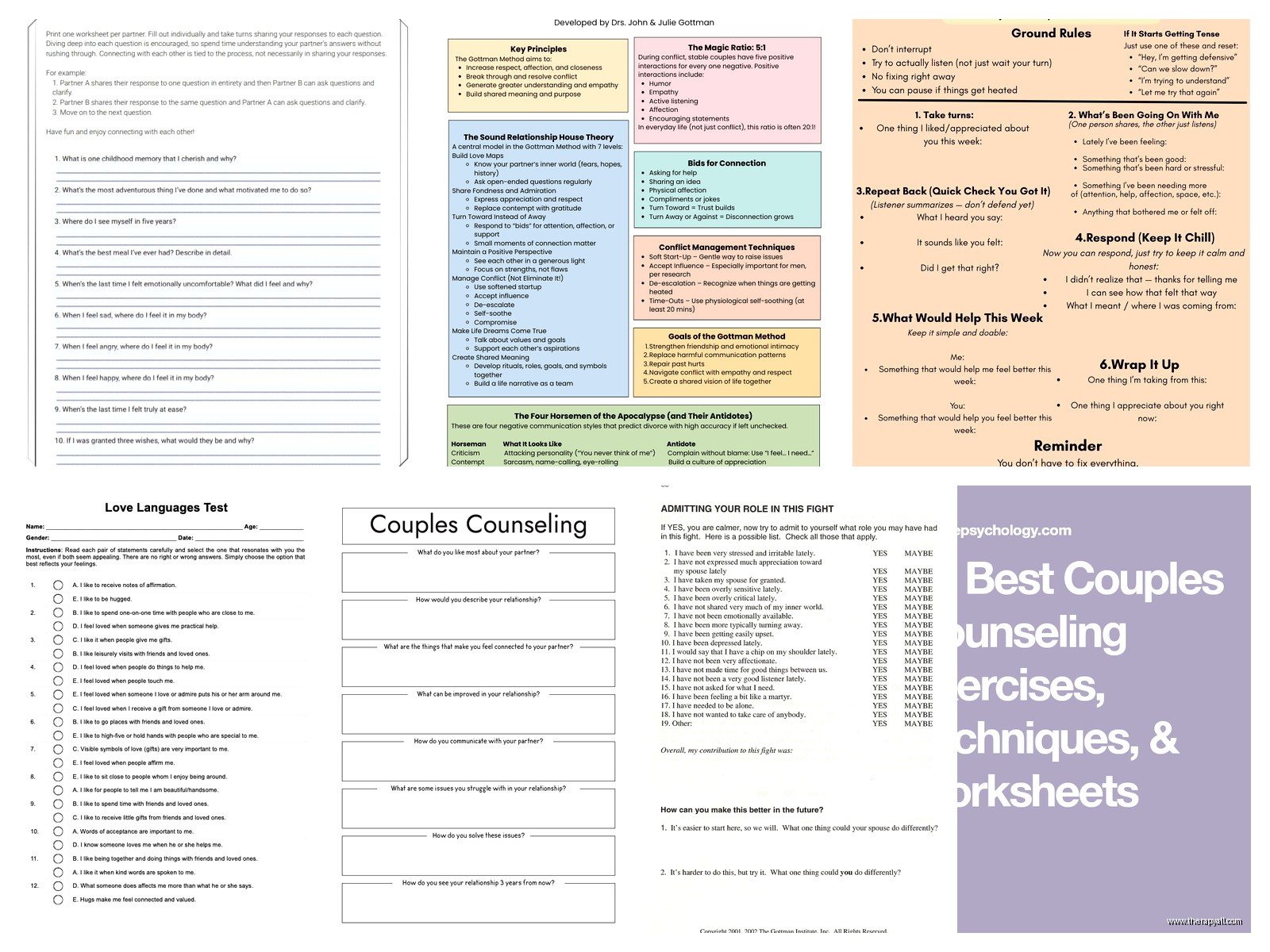 Couples Therapy Handouts – Everything You Need to Know
