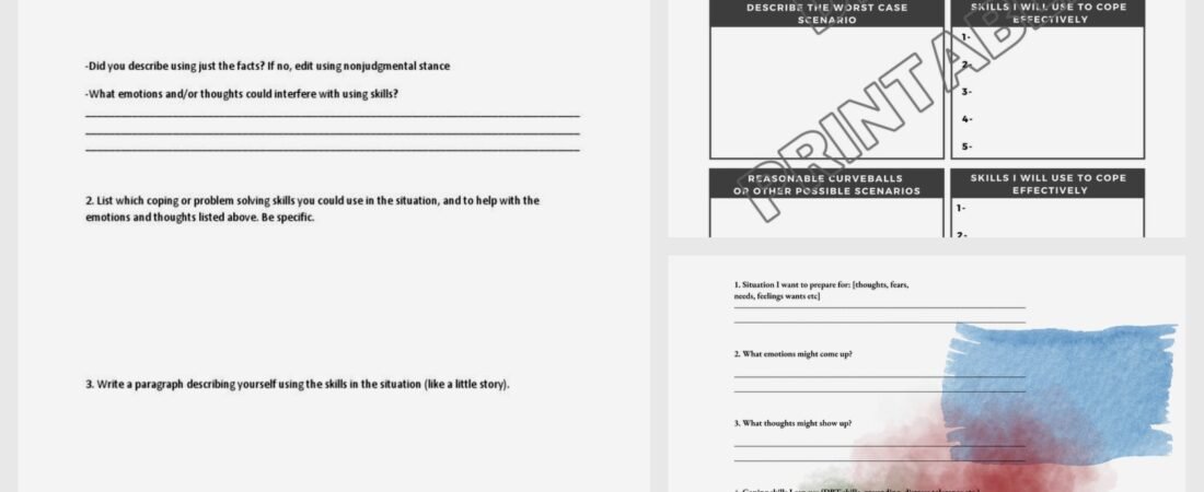 Dbt Cope Ahead Worksheet – Free PDF & Printable Resources