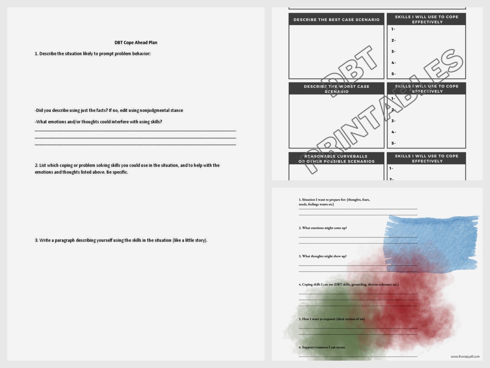 Dbt Cope Ahead Worksheet – Free PDF & Printable Resources