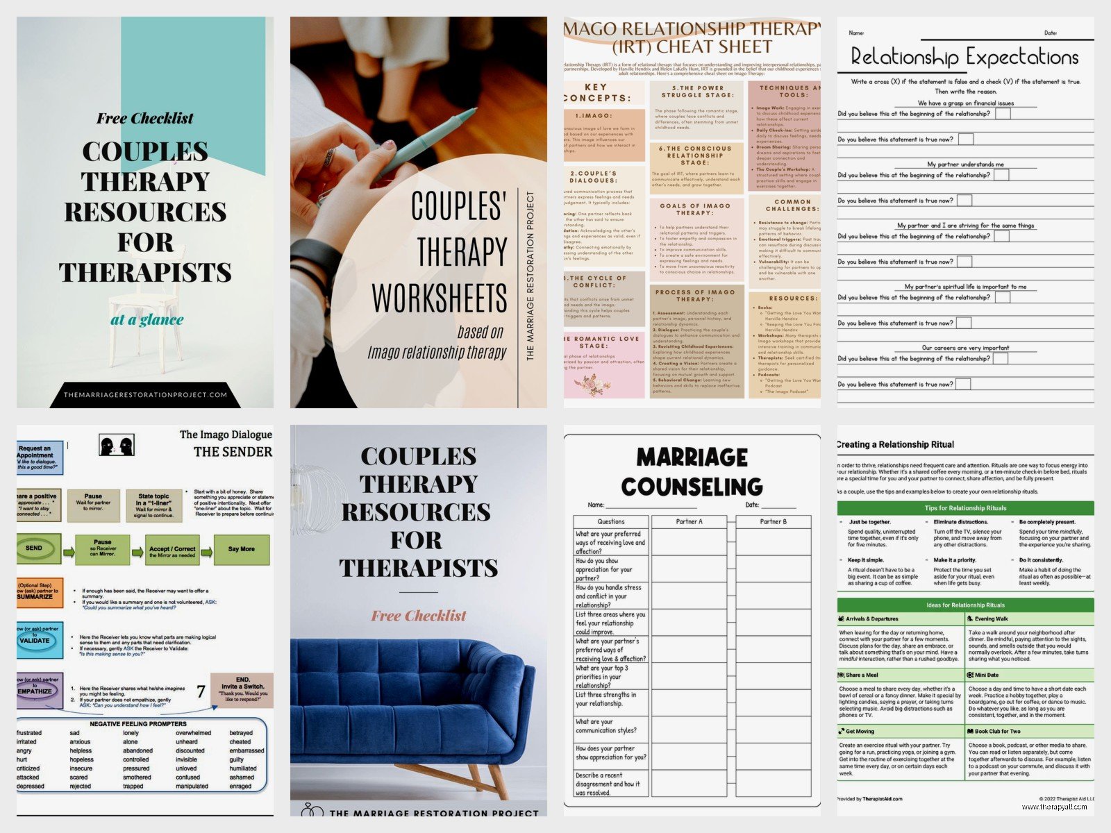 Imago Relationship Therapy Worksheets – Free PDF & Printable Resources