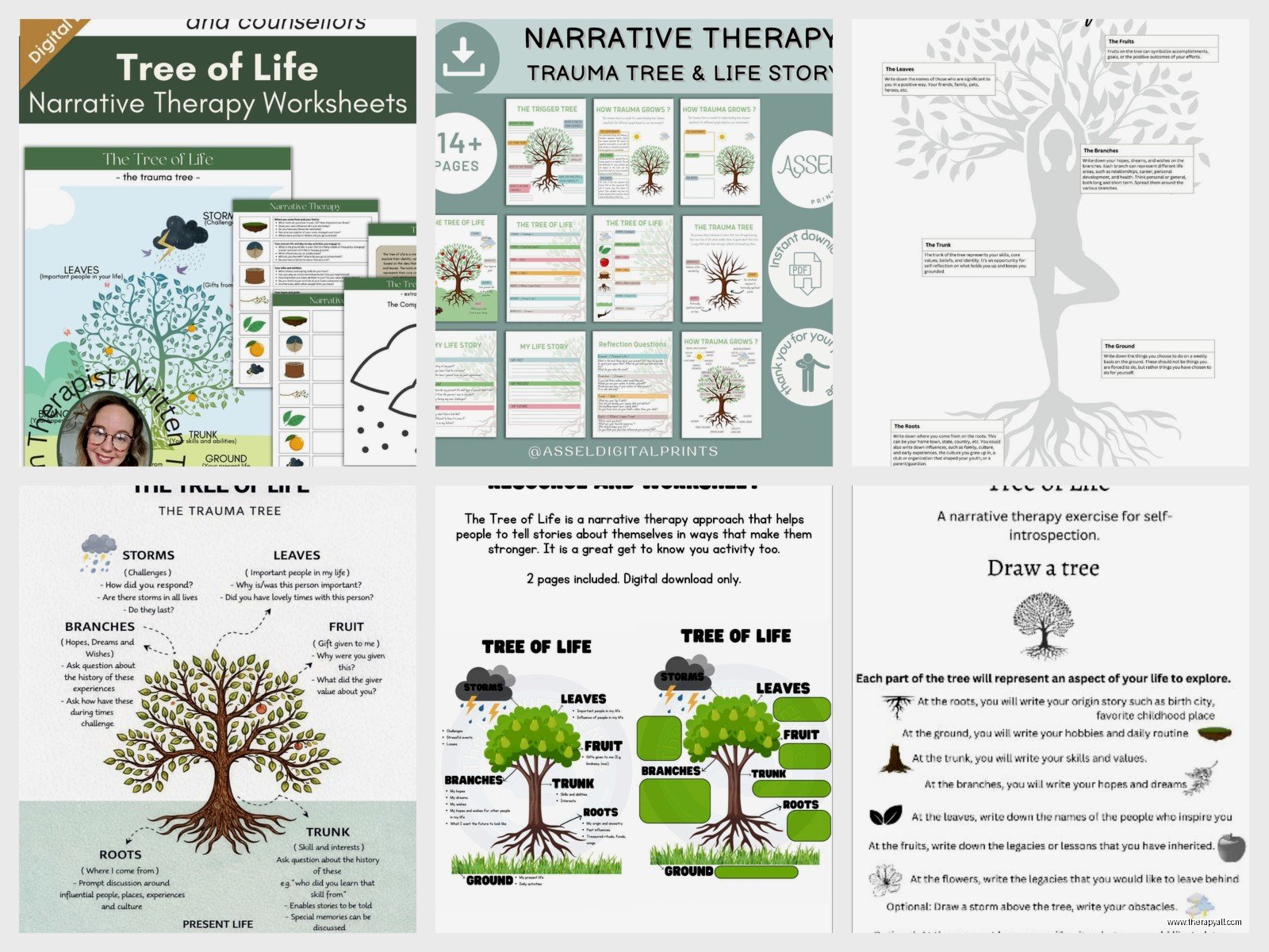 Printable Tree Of Life Narrative Therapy Worksheet – Free PDF & Printable Resources