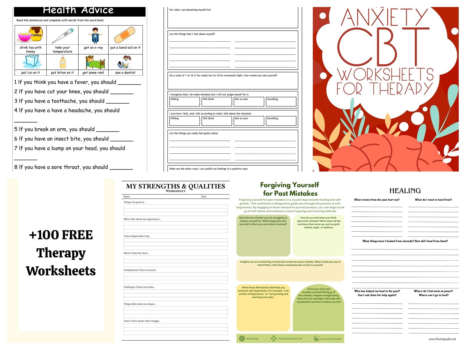 Treatment Worksheets – Free PDF & Printable Resources