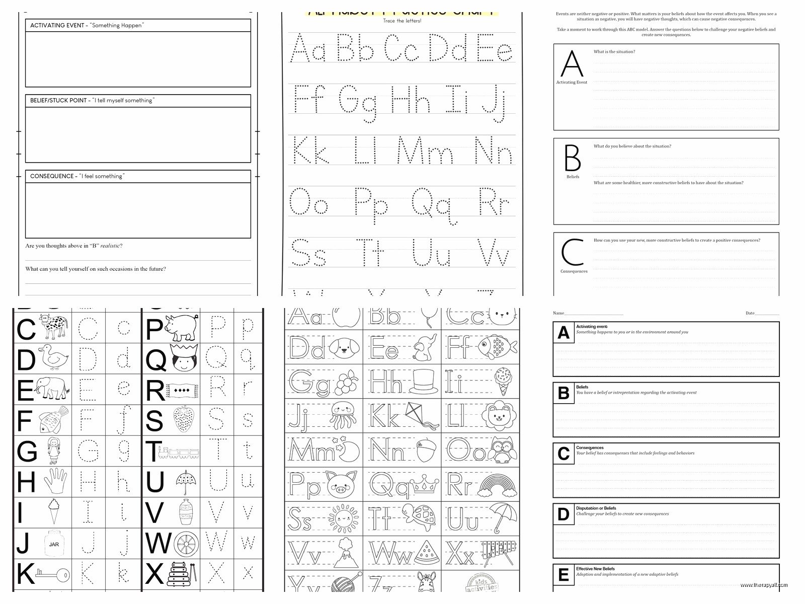 ABC Therapy Worksheet: Understanding Behavior Through CBT