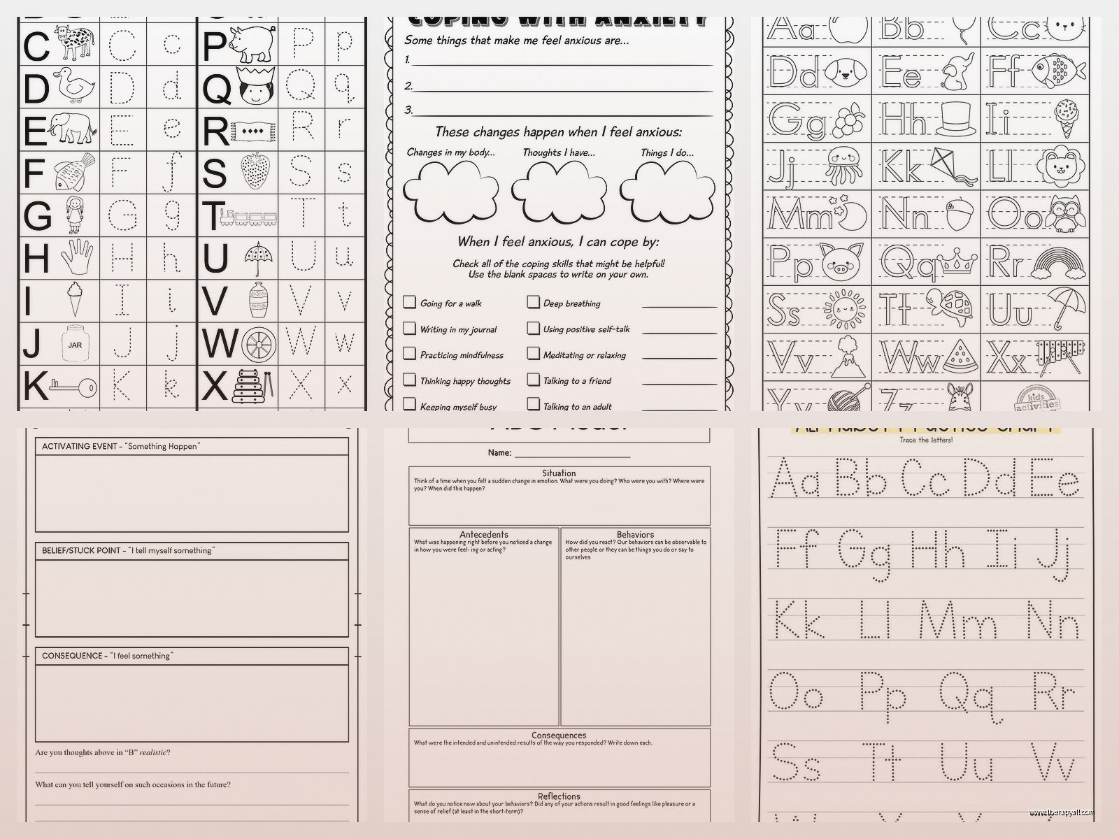 ABC Therapy Worksheet: Understanding Behavior Through CBT