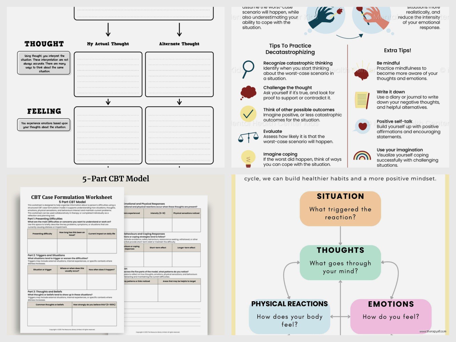 CBT Worksheets: Printable Tools for Cognitive Behavioral Therapy