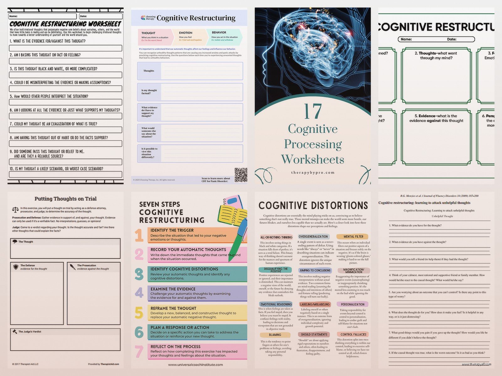 Cognitive Restructuring Worksheet: Change Negative Thought Patterns
