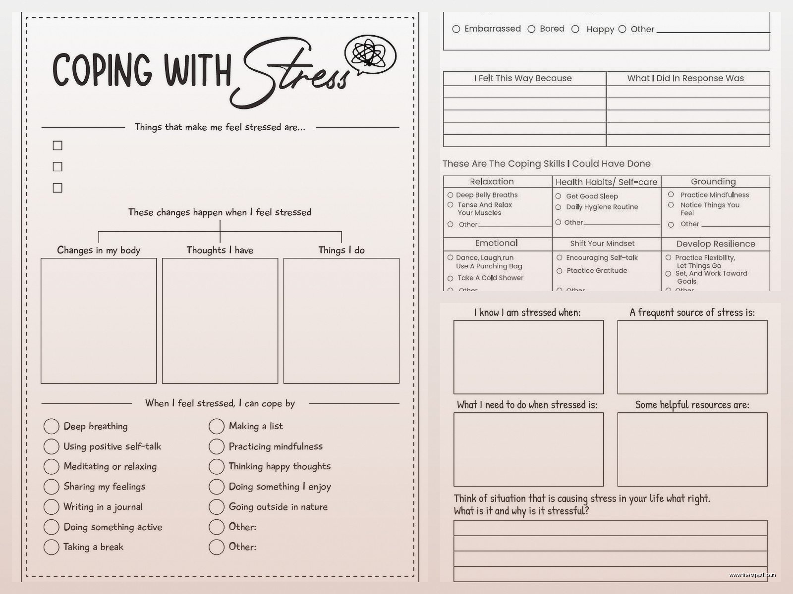 Coping Skills Worksheets for Adults: Tools to Manage Stress & Anxiety