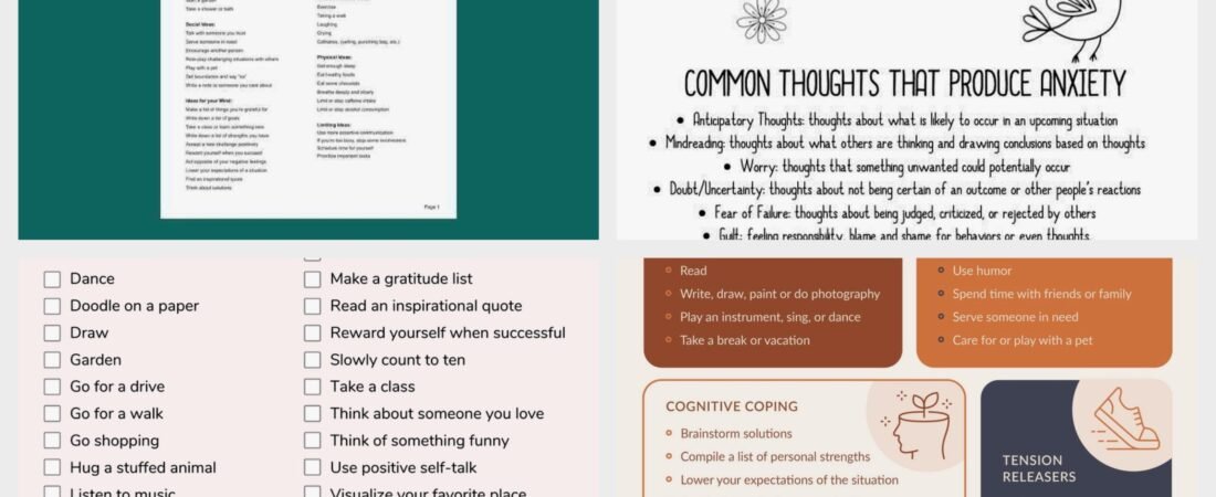 Coping Skills Worksheets for Adults (Free PDF Download)