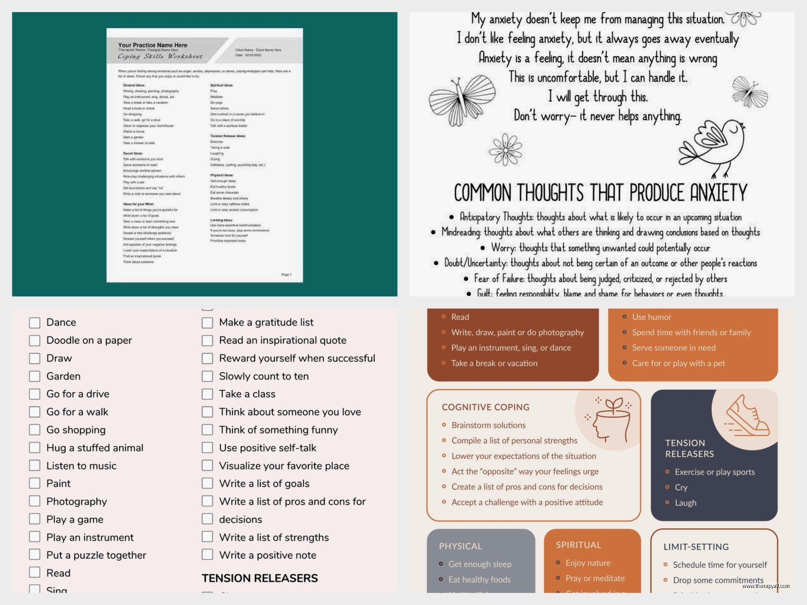 Coping Skills Worksheets for Adults (Free PDF Download)