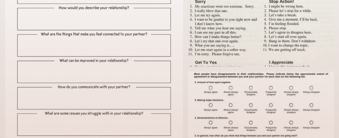 Couples Counseling Worksheets: Exercises to Improve Communication