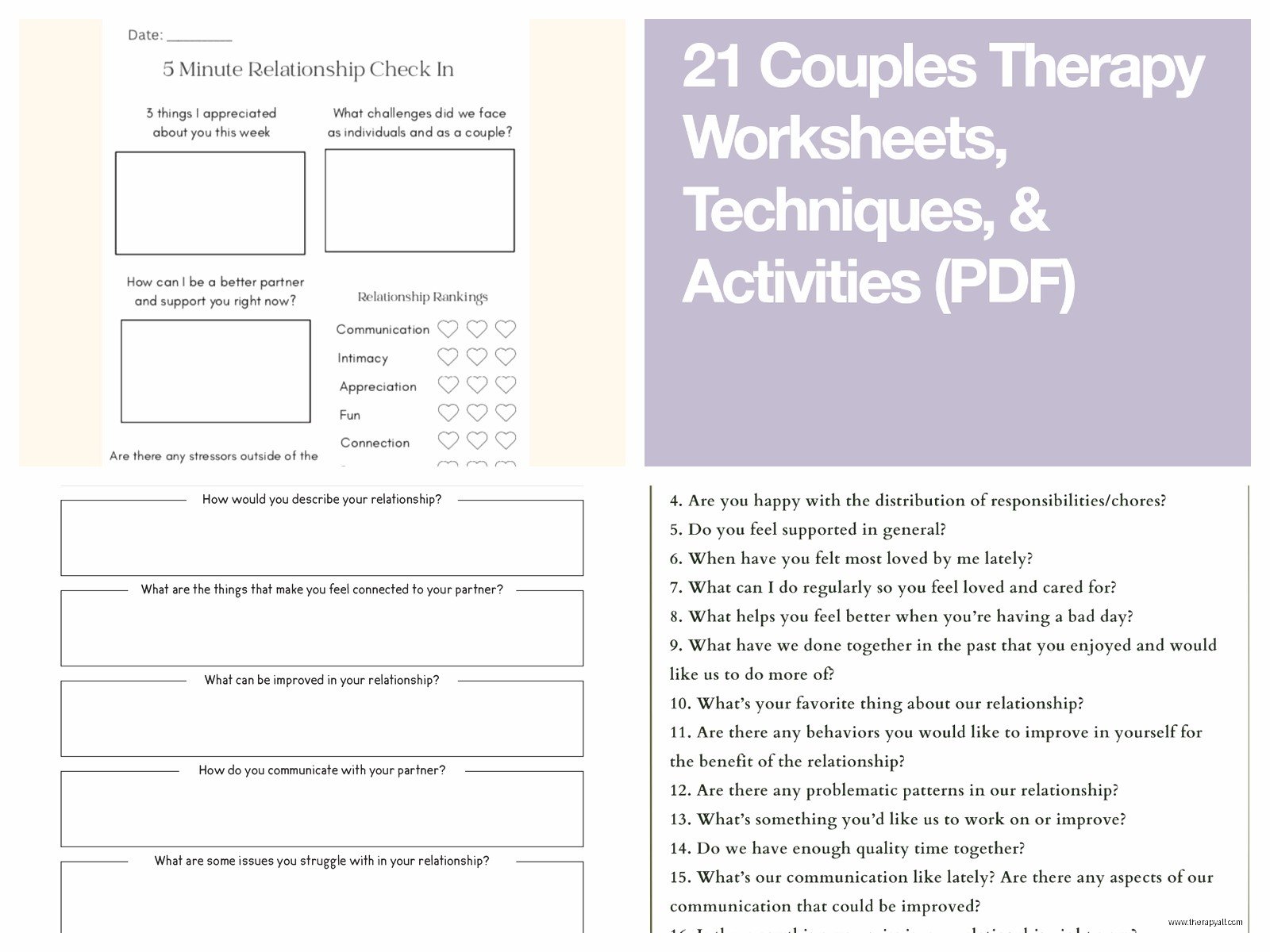 Couples Counseling Worksheets: Exercises to Improve Communication