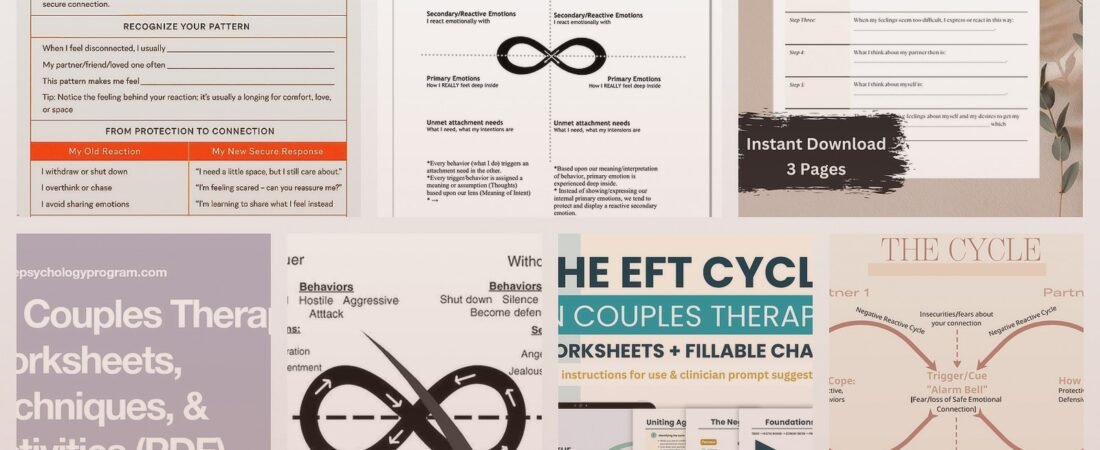 EFT Couples Therapy Worksheets: Build Emotional Bonds