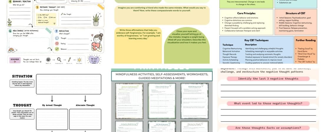 Free CBT Worksheets: Download Printable Cognitive Behavioral Tools