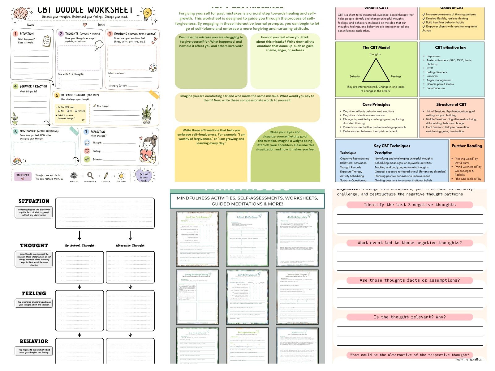 Free CBT Worksheets: Download Printable Cognitive Behavioral Tools