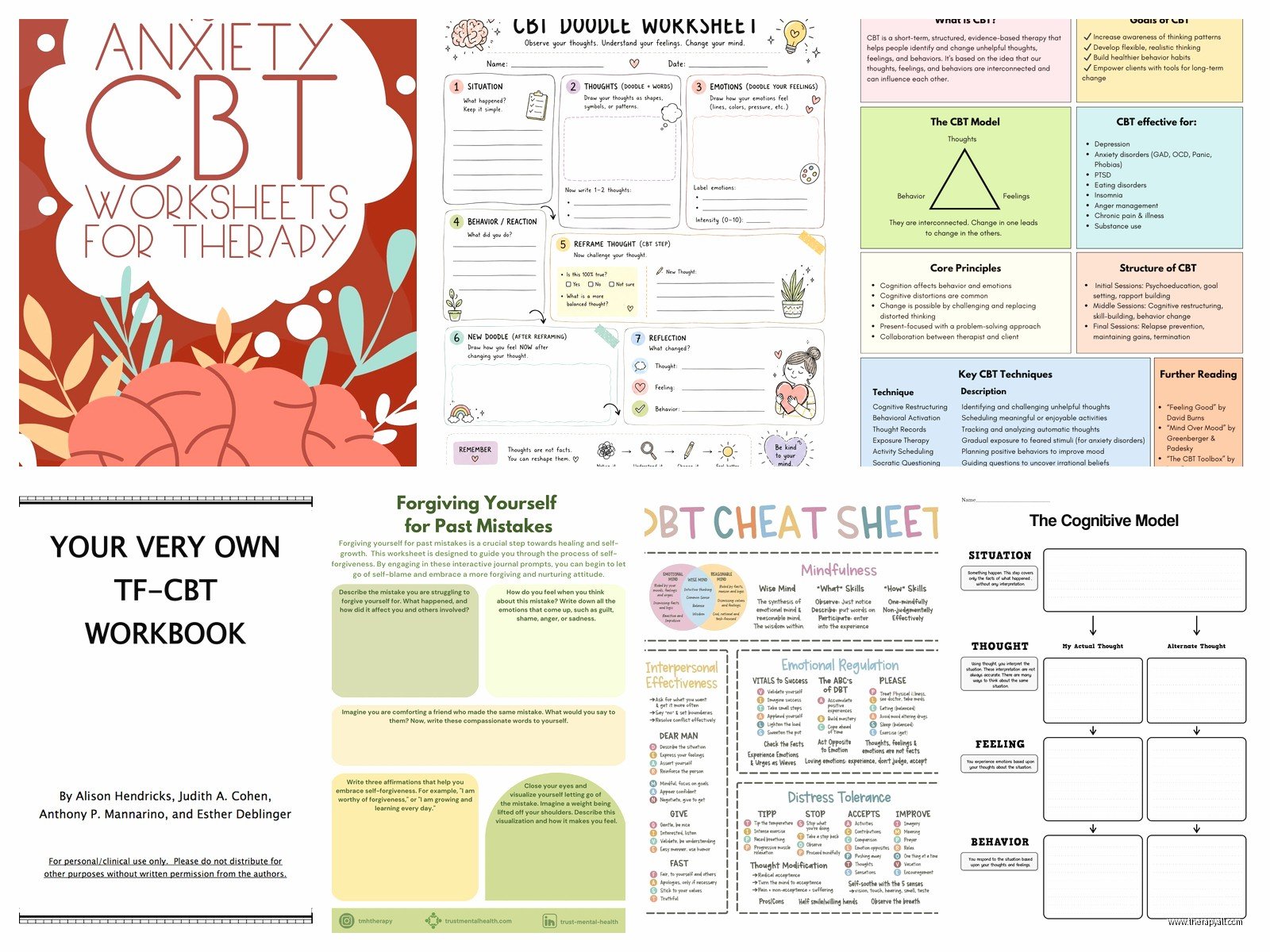Free CBT Worksheets: Download Printable Cognitive Behavioral Tools