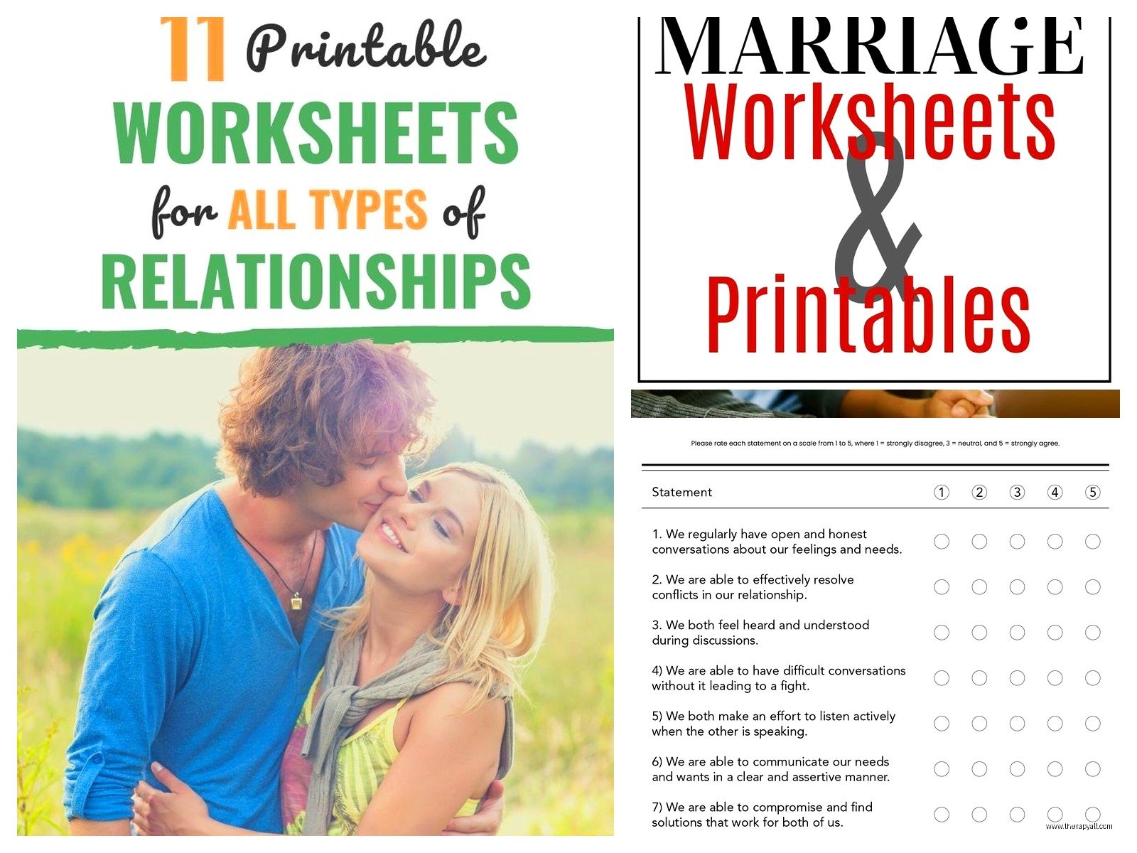 Free Couples Therapy Worksheets to Strengthen Your Relationship