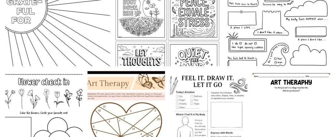Free Printable Art Therapy Worksheets for All Ages