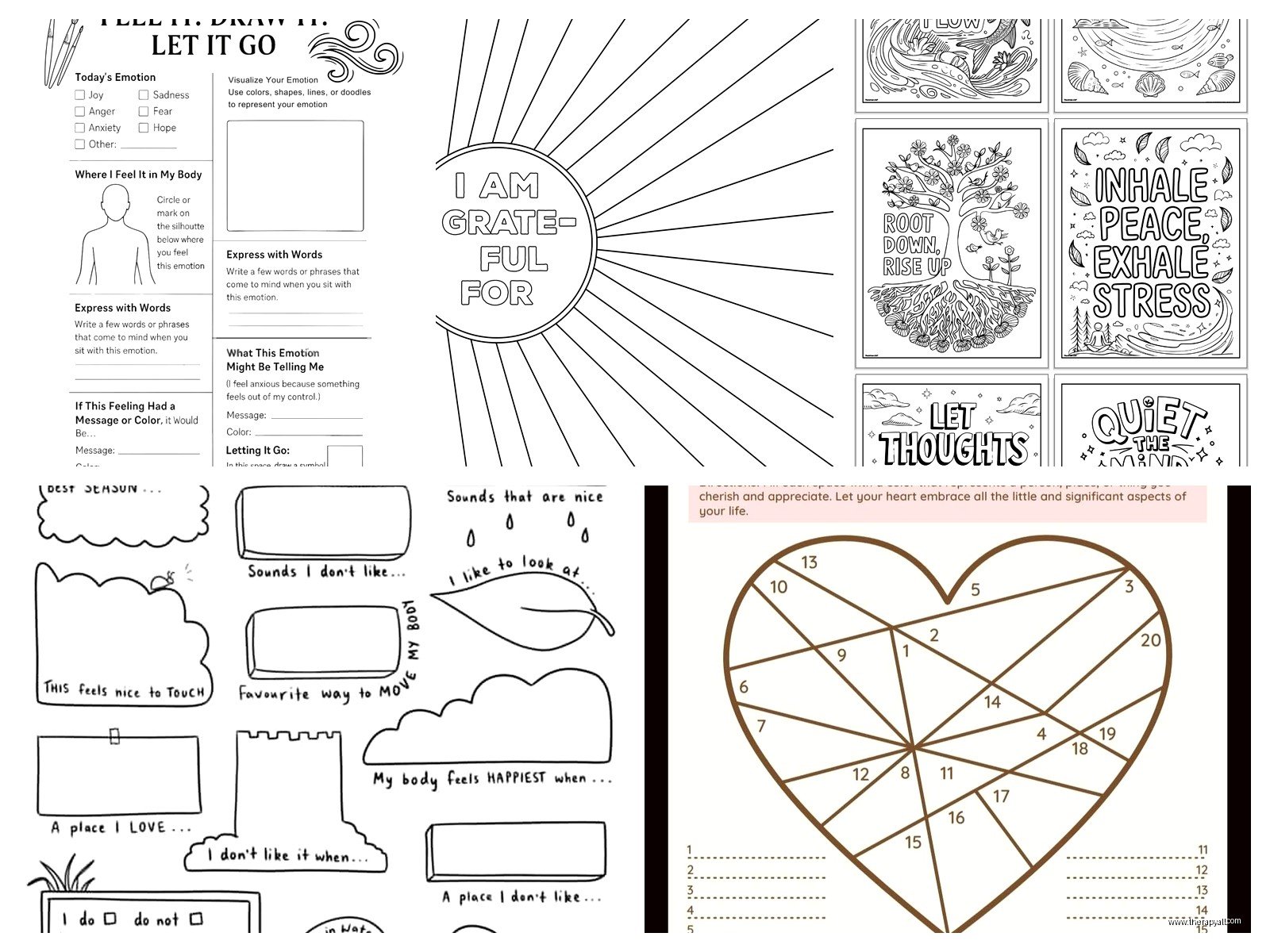 Free Printable Art Therapy Worksheets for All Ages