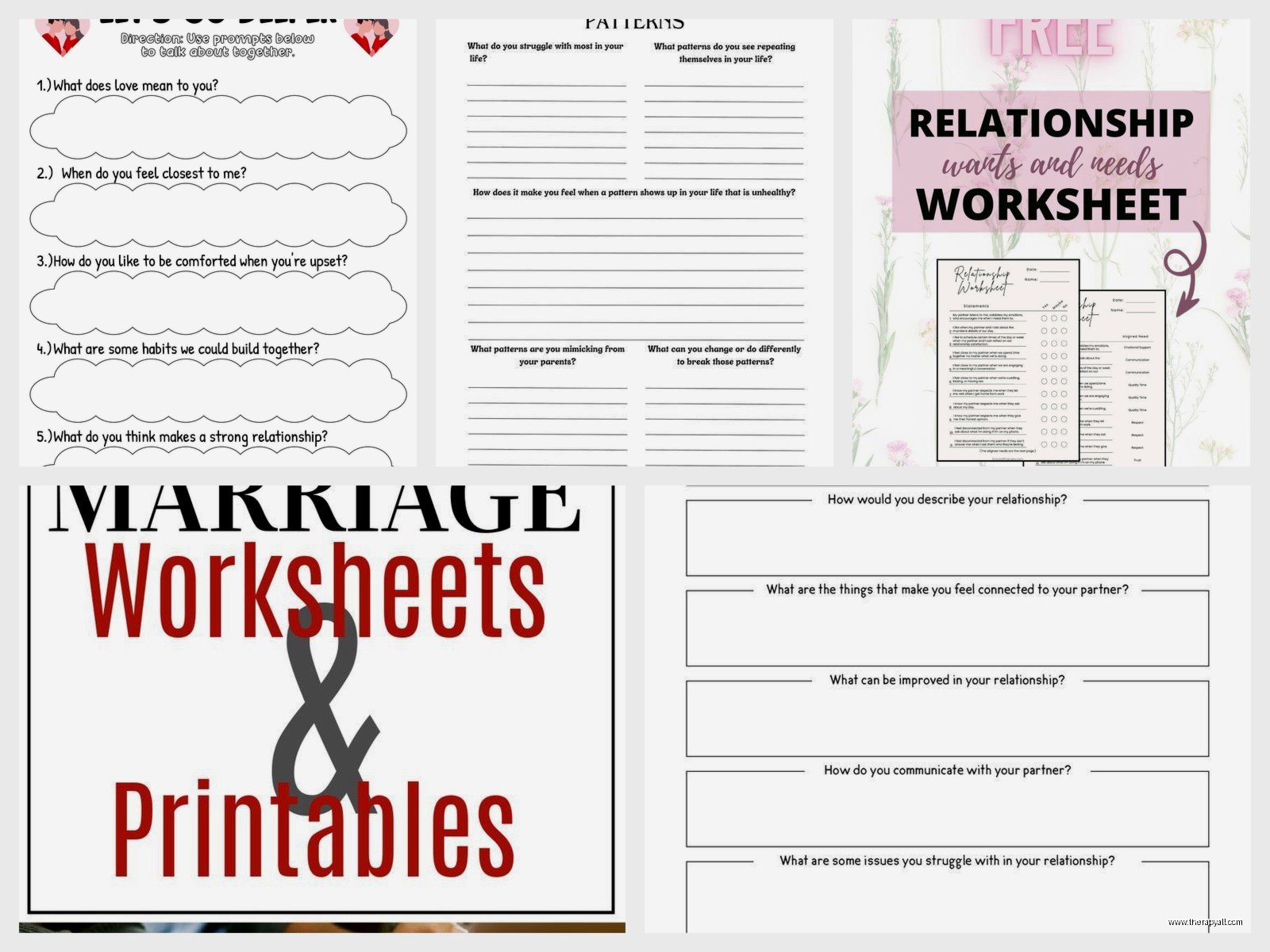20+ Free Printable Couples Therapy Worksheets (PDF Ready)
