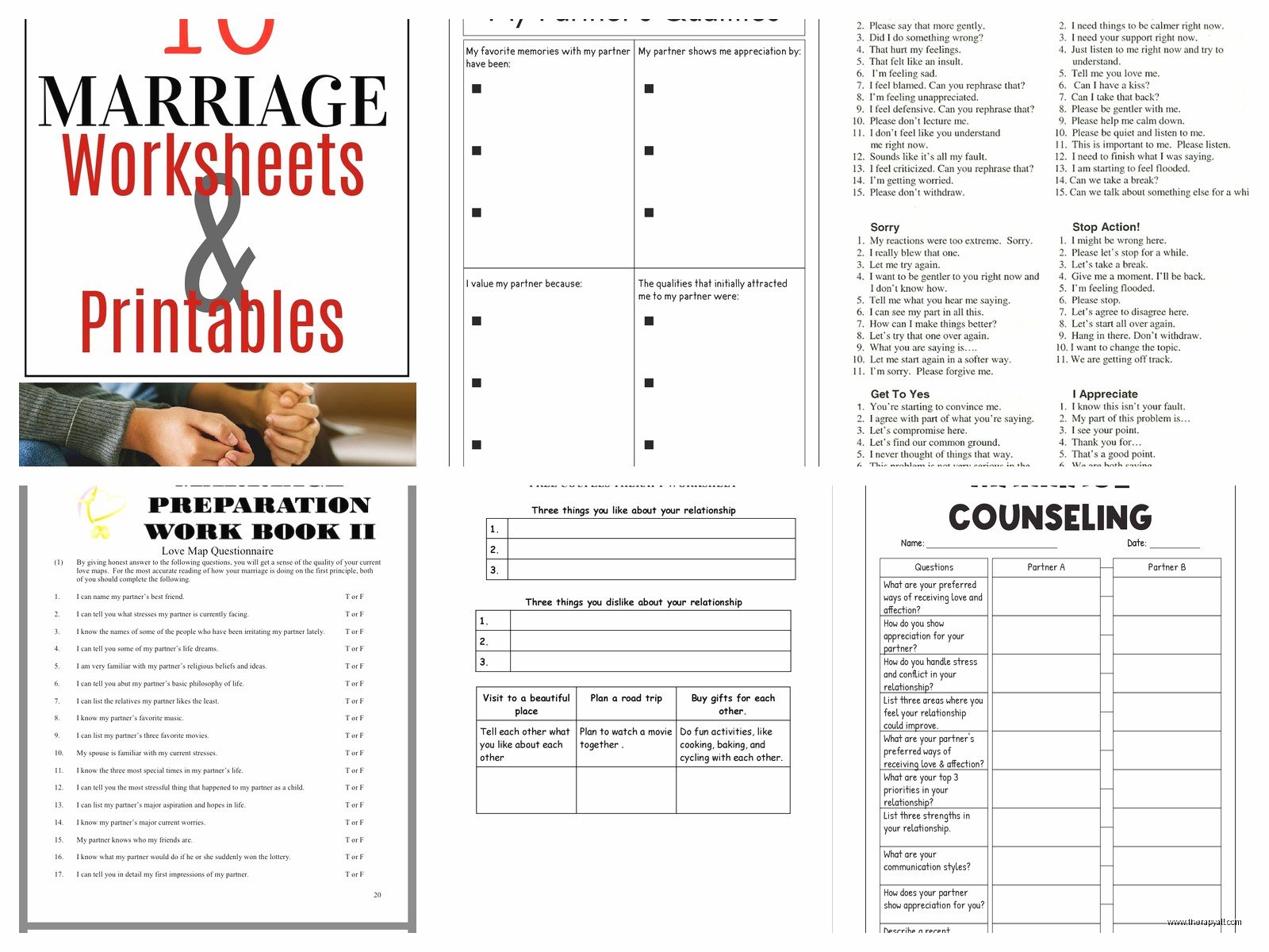 Marriage Therapy Worksheets: Strengthen Your Bond Together