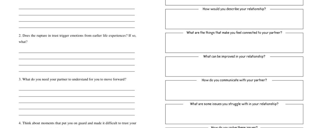 Relationship Counseling Worksheets: Guide to Healthier Communication