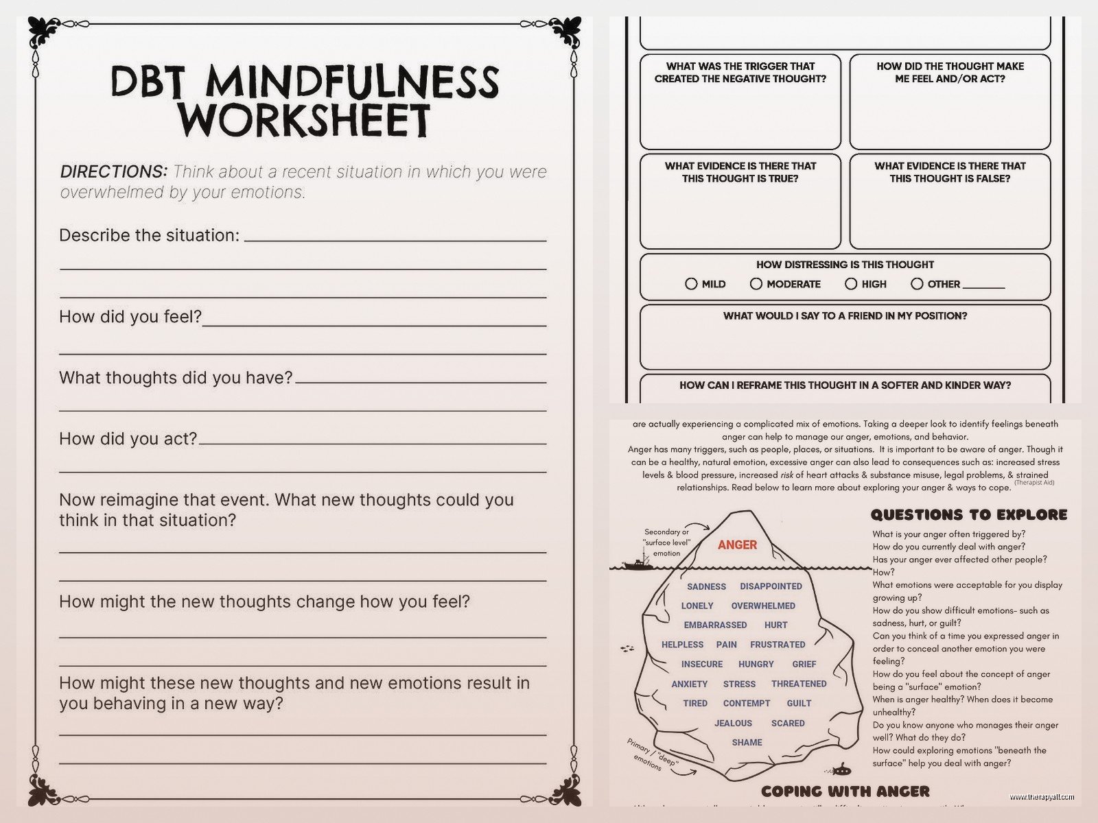 Therapy Aids Worksheets: Evidence-Based Tools for Therapists
